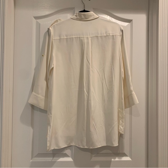 LAFAYETTE 148 cream colored blouse size 2 - Picture 2 of 4
